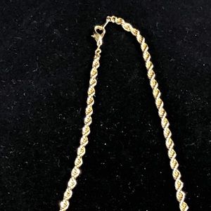 20” unisex Diamond-cut 14KT Gold layered chain